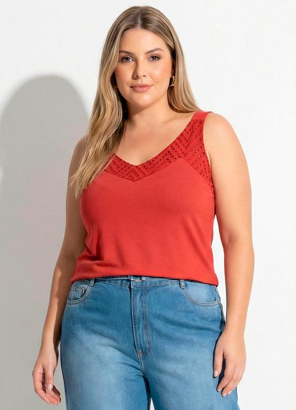 Blusa (Terracota) em Malha de Viscose