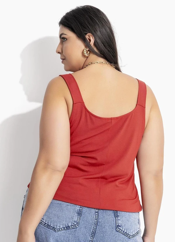 Marguerite - Blusa Terracota em Malha de Viscose 6