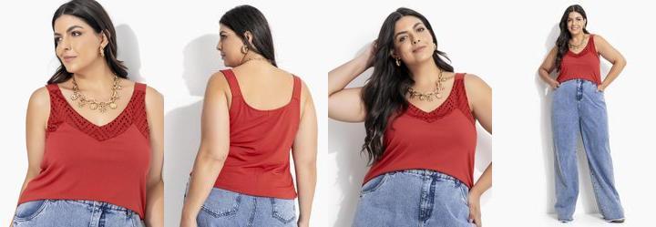 Blusa Terracota em Malha de Viscose