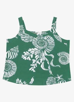 Secret Glam - Regata Feminina Estampada Verde - SECRET GLAM