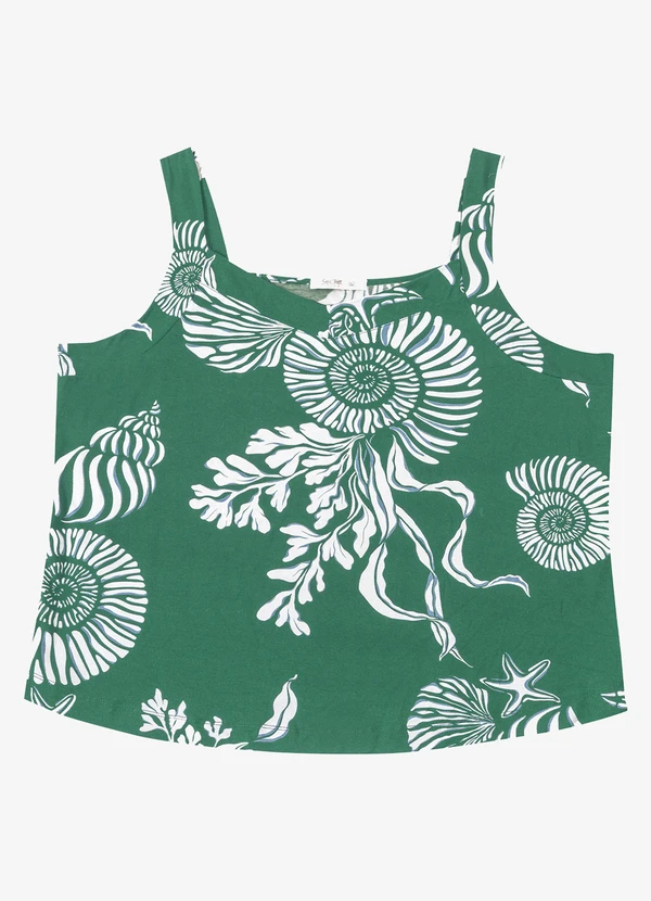 Secret Glam - Regata Feminina Estampada Verde