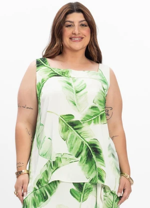 Secret Glam - Regata Feminina Plus Size Bege - SECRET GLAM