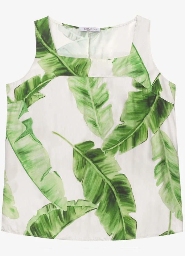 Secret Glam - Regata Feminina Plus Size Bege 5