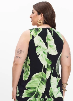 Secret Glam - Regata Feminina Plus Size Preto - SECRET GLAM