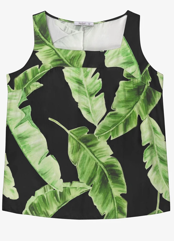 Secret Glam - Regata Feminina Plus Size Preto 5