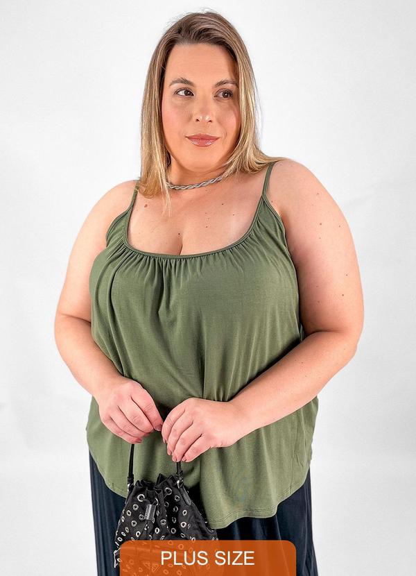 Miss Masy Plus - Regata Jaque Verde Musgo