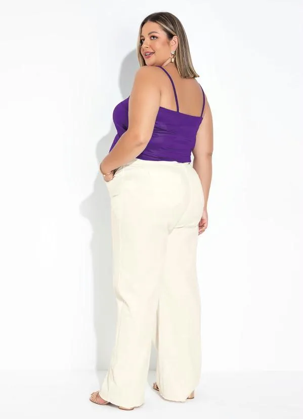 Marguerite - Top Faixa Roxo com Alças e Elástico Plus Size 4