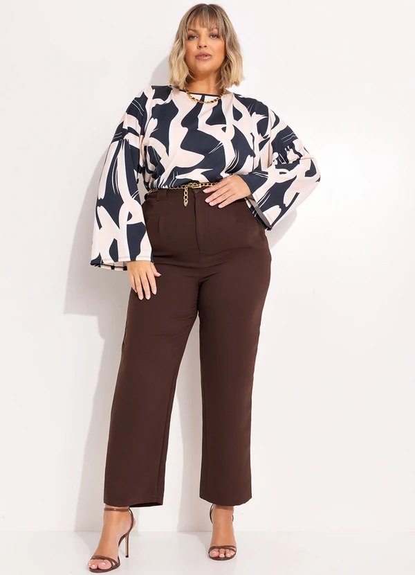 Marguerite - Blusa Abstrata em Malha com Elastano 4