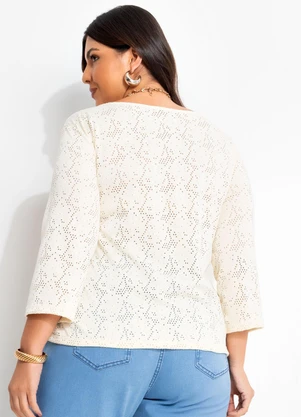 Marguerite - Blusa Amarelo Pó em Malha Laise - MARGUERITE