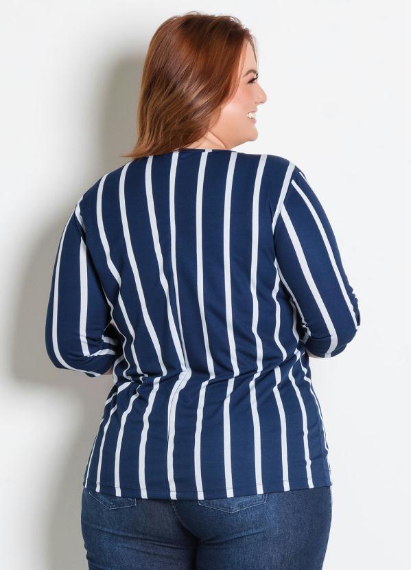 Marguerite - Blusa Assimétrica Plus Size Listrada 2