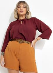 Blusa Bord em Crepe Plano