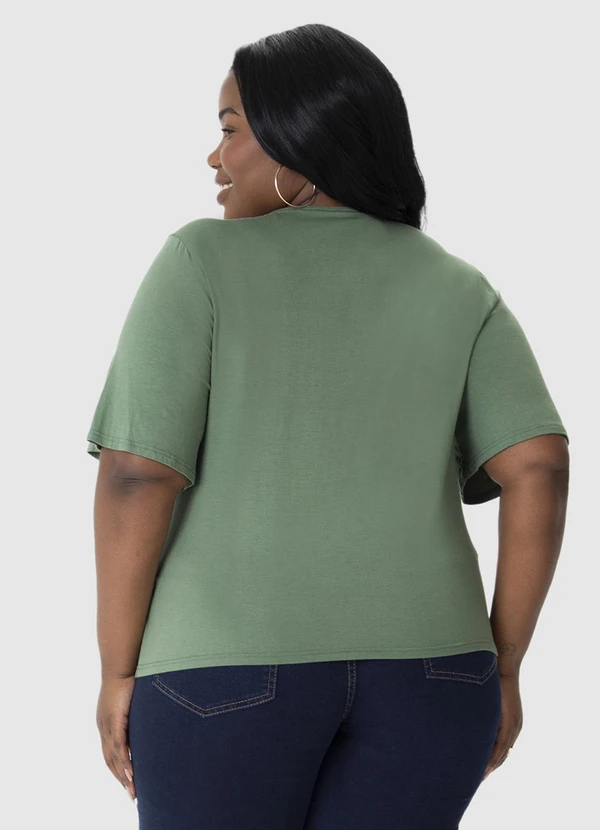 Malwee - Blusa Box em Viscolinho Plus Verde 2
