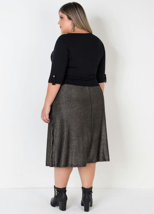 Mink - Blusa com Detalhe de Amarração Frente Preta 7