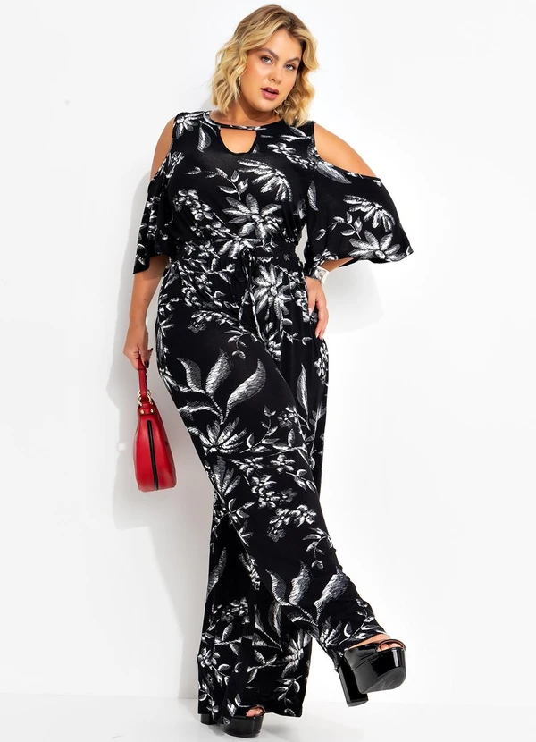 Marguerite - Blusa Folhagem Preta em Malha Tricô 3