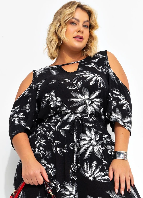 Marguerite - Blusa Folhagem Preta em Malha Tricô 5