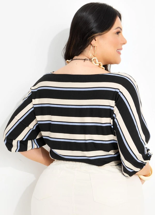 Marguerite - Blusa Listrada em Malha de Viscose 6