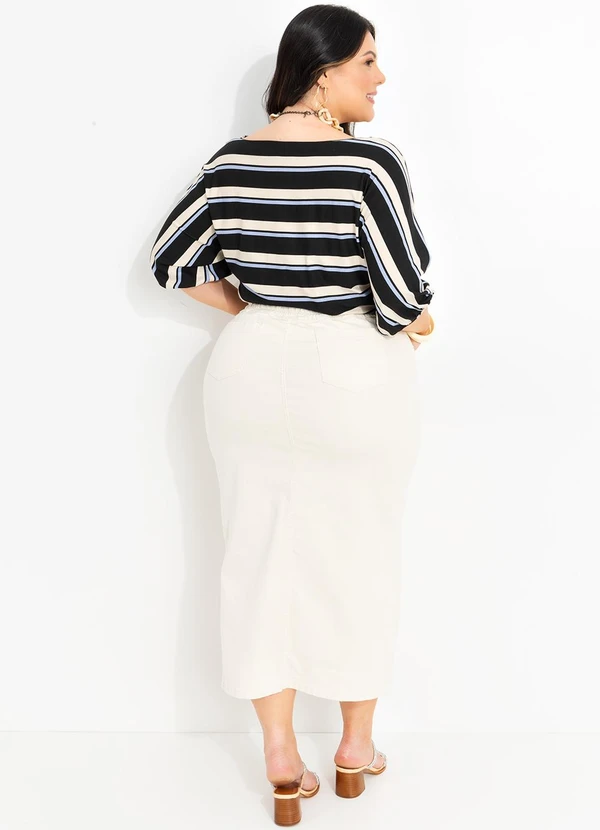 Marguerite - Blusa Listrada em Malha de Viscose 4