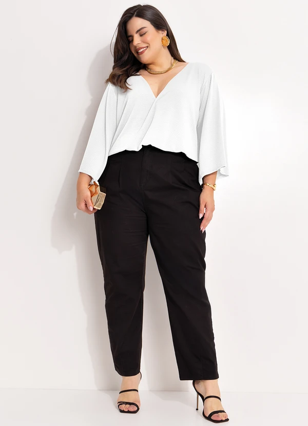 Marguerite - Blusa Off White em Malha Anarruga 3