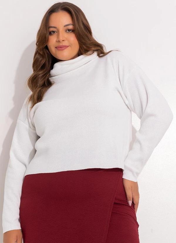 Marguerite - Blusa Off White em Tricô 8