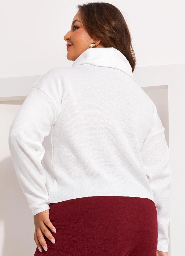 Marguerite - Blusa Off White em Tricô 9