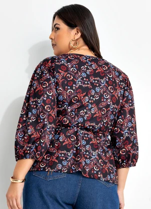 Marguerite - Blusa Paisley em Jersey Acetinado - MARGUERITE