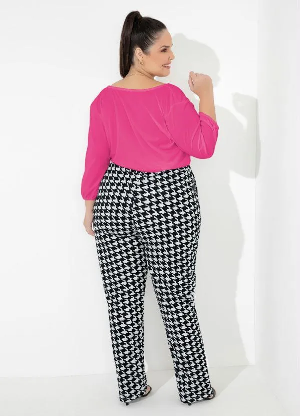 Marguerite - Blusa Pink Transpassada Plus Size 4