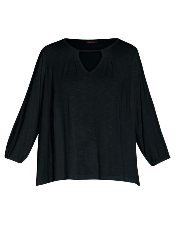 Quintess - Blusa Preta com Decote Vazado 6