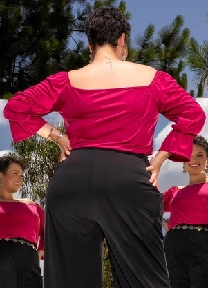 Marguerite - Blusa Púrpura em Malha - MARGUERITE