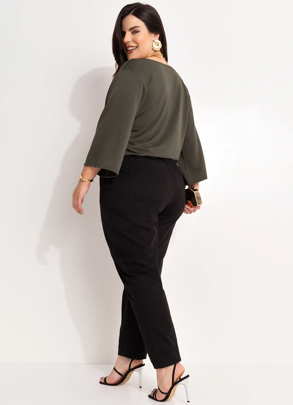 Marguerite - Blusa Verde em Malha Anarruga 4