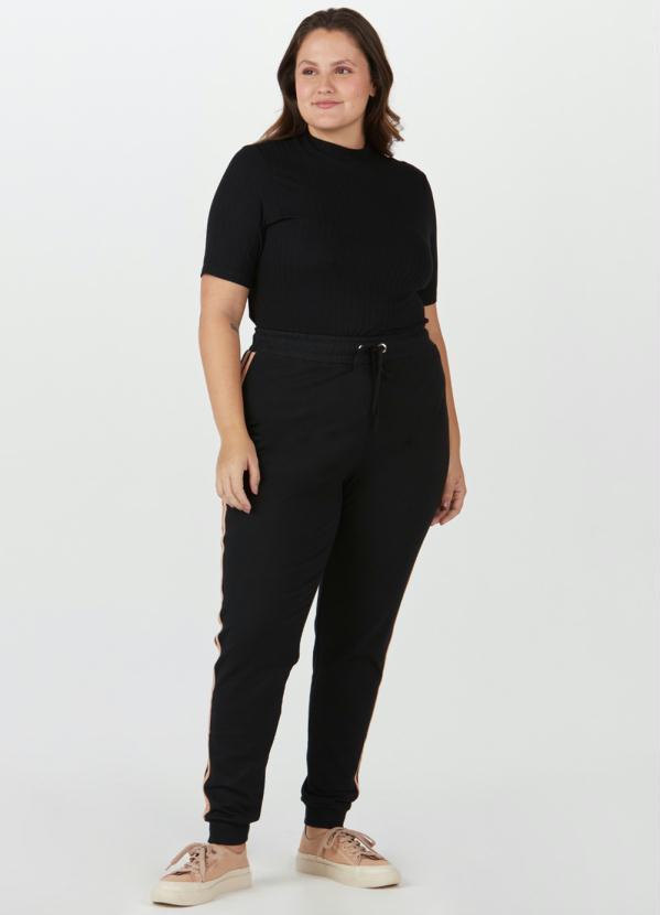 Malwee Plus - Blusa Viscose Canelada Plus Size Preto 4