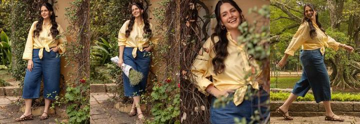 Camisa Amarelo Manteiga de Bot�o