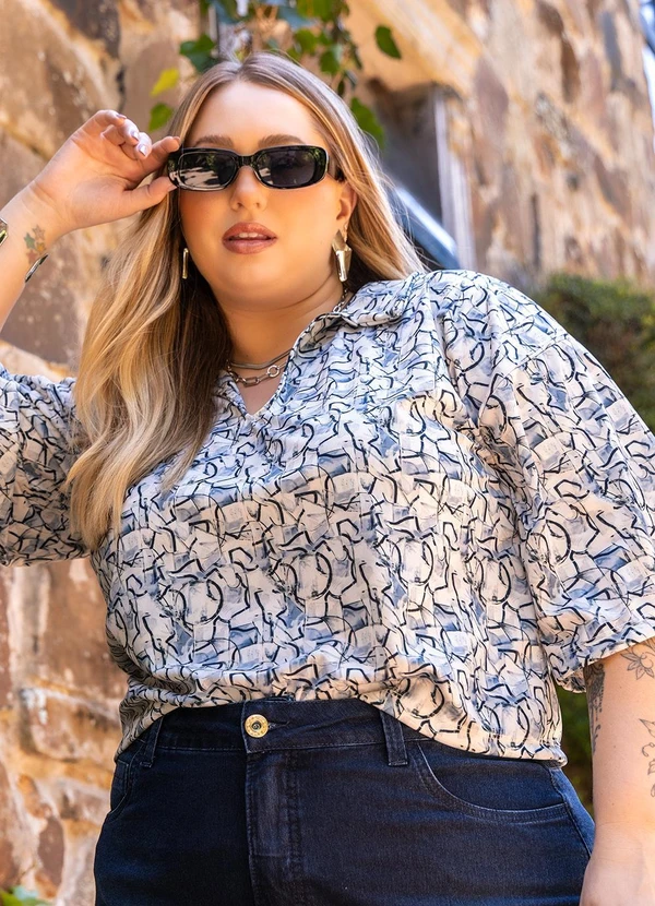 Marguerite - Blusa Abstrato Clean em Jersey Acetinado 12