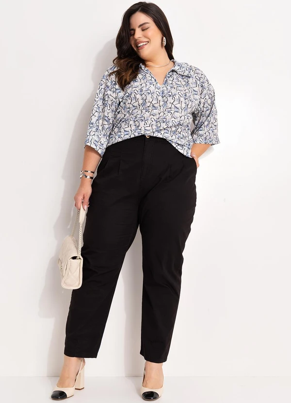 Marguerite - Blusa Abstrato Clean em Jersey Acetinado 3