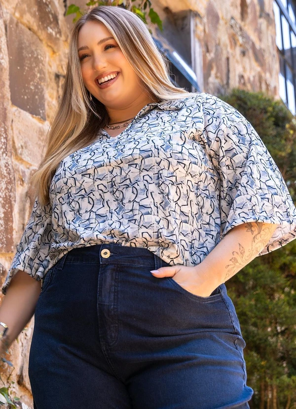 Marguerite - Blusa Abstrato Clean em Jersey Acetinado 10