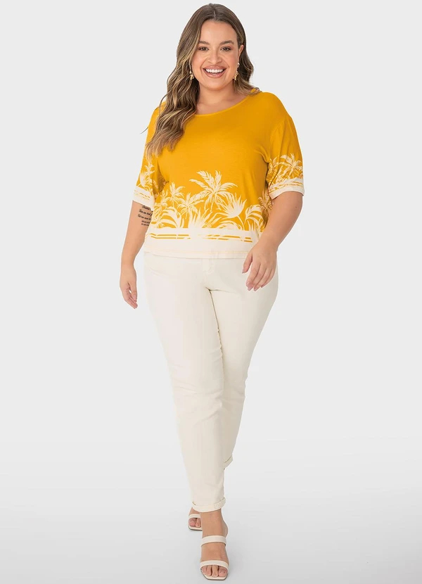 Malwee Plus - Blusa Amarela Box Tropical 2