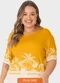 Malwee Plus - Blusa Off White Box Tropical - variação: Amarela