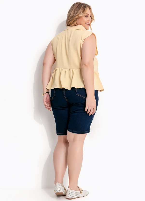 Marguerite - Blusa Amarelo Claro em Tecido Leve Texturizado 10