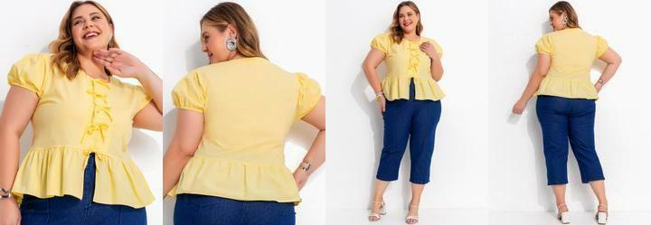 Blusa Amarelo em Tricoline