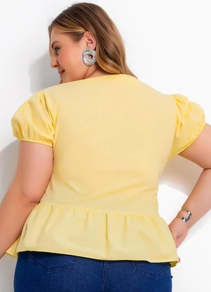 Marguerite - Blusa Amarelo em Tricoline - MARGUERITE
