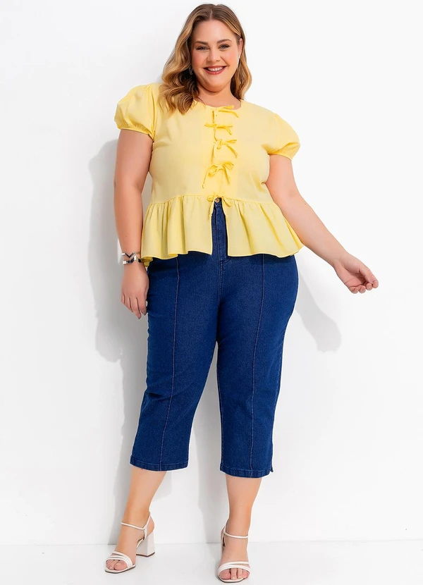 Marguerite - Blusa Amarelo em Tricoline 2