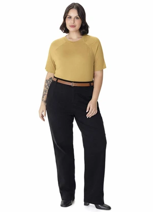 Malwee - Blusa Ampla com Pregas Plus Amarelo - MALWEE