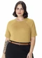Malwee - Blusa Ampla com Pregas Plus Preto - variação: Amarelo