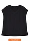 Malwee - Blusa Ampla Decote "V" Plus Preto - variação: Preto