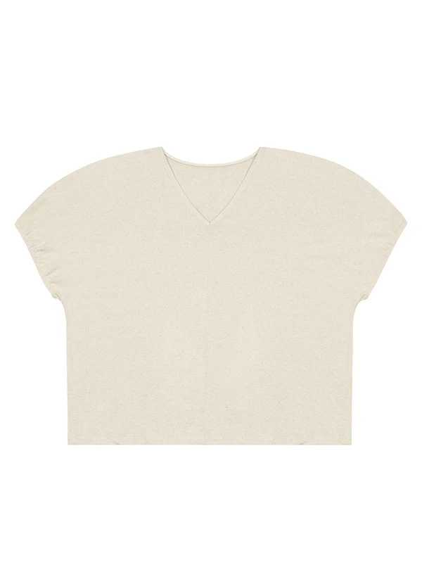 Malwee - Blusa Ampla em Linho Plus Off White