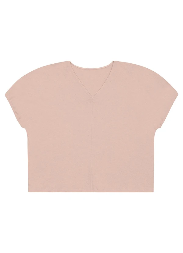Malwee - Blusa Ampla em Linho Plus Rosê