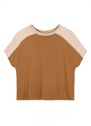 Malwee - Blusa Ampla em Moletinho Caramelo - MALWEE