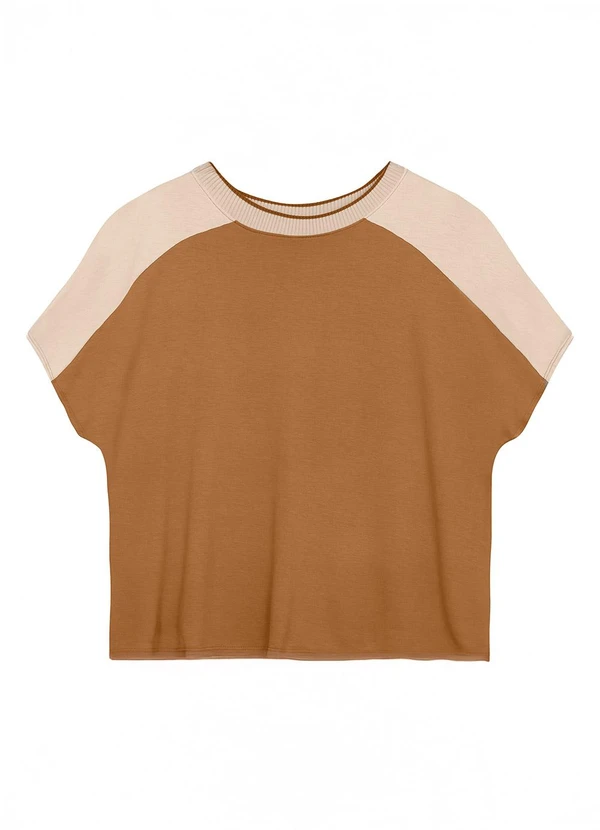 Malwee - Blusa Ampla em Moletinho Caramelo