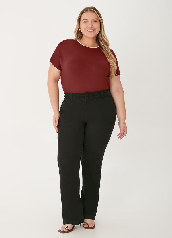 Malwee - Blusa Ampla em Moletinho Plus Bordô 2