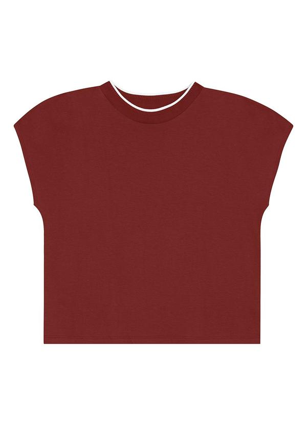 Malwee - Blusa Ampla em Moletinho Plus Bordô 3