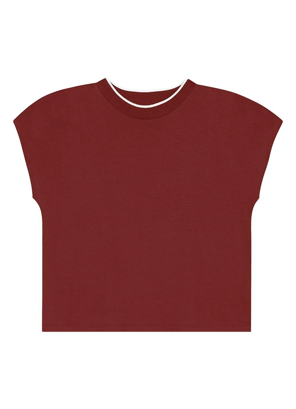 Malwee - Blusa Ampla em Moletinho Plus Bordô 3